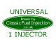 Classic Fuel Injection - Universal Complete Kit with 1 Injector - Select Options