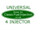 Classic Fuel Injection - Universal Complete Kit with 4 Injector - Select Options