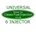 Classic Fuel Injection - Universal Complete Kit with 6 Injector - Select Options
