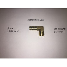 Hosetail Elbow Brass -13mm-BSP 3/8Thread