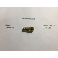 Hosetail Straight Brass -8mm-M16 Thread