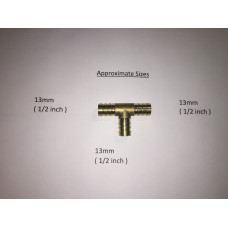 Hosetail TEE Brass 12mm-12mm-12mm
