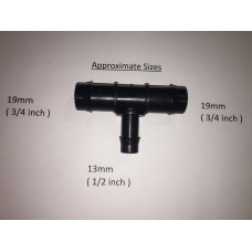 Hosetail TEE Nylon 19mm-13mm-19mm